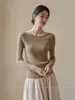 Loja Conceito Shanghai Dan Nong / Blusa Crochê Vazada de Tricô Fino com Uma Alça Fio Yangzi