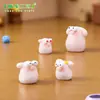 Linda figura redonda de cerdo con ojos grandes para micro paisajismo, accesorio de decoración DIY para casa de muñecas, adorno de escritorio mini