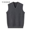 Suéter de Cachemira con Dobladillo de Canalé Invernal Chaleco Virtual de Lana Cuello en V Elegante Casual Suave Ceroso Chaleco Ligeramente Grueso para Hombre
