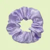Diadema de Scrunchie de Color Sólido de Satén Elástico para el Cabello, Accesorio para el Cabello Plegado Europeo y Americano, Cuerda para el Cabello