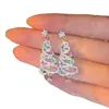 Aretes Largos de Árbol de Navidad para Mujer en Otoño e Invierno, Diseño Único de Nicho, Exquisitos Aretes de Alta Gama, Lujo Accesible y Sensación de Alta Gama