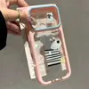 Aplicável a Apple 17PROMAX Camisa com Blocos de Cor Listras Fofas Divertidas Suporte de Cachorro Capa de Celular à Prova de Queda iPhone18 16