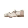 Mocassins Prata Femininos Verão Laço Sola Grossa Aumento de Altura Boca Rasa Estilo Ballet Mary Janes Tênis Esportivos Aumento de Altura Interna Sapatos Femininos
