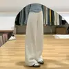 Jeans Blancos de Pierna Ancha Estilo Americano para Mujer 2025 Nuevo Verano Cintura Alta Adelgazantes Versátiles Pierna Recta Largo Hasta el Suelo Pantalones Scimitar