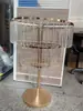 Accesorios para Bodas, Portaflores de Mesa de Cristal, Marcadores de Pasillo de Acrílico, Portavelas de Barra de Hielo para Salón de Bodas, Adornos de Hierro Forjado, Decoraciones