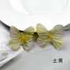 Mini flor de borboleta colorida DIY, cabeça de flor artificial em tecido de seda, material e acessórios de flor para grampo de cabelo, pequenos adereços para arranjos florais de casamento