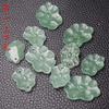 Jade Dongling verde seco un agujero doble agujero hoja de loto ramillete horquilla antigua accesorios para caminar
