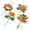 Suministro Especial Transfronterizo Impresión Navideña Acrílico Topper para Pastel Feliz Navidad Inserto para Pastel Venta al por Mayor