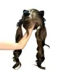 Peluca Rizada Larga Xuchang Yuanyang para Mujer, Cola de Caballo Doble Lolita Chica Dulce Extendida Anime Jk Peluca Completa