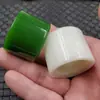 Anillo Joyería Imitación Jade Hetian Dedos Imitación Jade Dedos Imitación Jade Dedos Grandes Dedos Jade Anillo