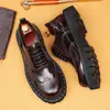 Exclusivo VipSapatos de Couro Tamanho Grande Masculino 2026 Novo Modelo Couro Genuíno Solado Grosso Aumento de Altura Casual de Negócios Sapatos Oxford Britânicos