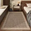 Tapete longo para quarto, tapete de cabeceira retrô de luxo leve, tapete de chão espesso para quarto, tapete de cabeceira novo estilo, lavável e não precisa lavar para em frente à cama