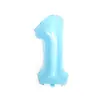Empaque individual 32 pulgadas medio azul caramelo polvo globo de película de aluminio digital globo azul claro polvo claro decoración de cumpleaños