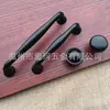 Puxador de armário preto fosco estilo americano, puxador de porta de gaveta de porta de armário, ferragem para móveis simples e modernos estilo europeu
