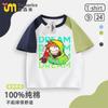 Camiseta Minecraft Infantil Branca Manga Curta Algodão 2025 Novo Verão Tops para Meninos Estilo Moderno para Bebês Meninas