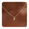 Colar Europeu e Americano de Novo Produto Transfronteiriço com 26 Letras Cobre Exquisito Estiloso Versátil Pingente A-Z Corrente para Clavícula Joia Feminina