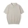Camiseta de Punto de Moda con Cuello de Gaviota para Hombre 2026, Estilo Old Money Lujo Ligero Camisa Polo con Cuello Campana Verano 2026