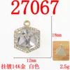Nuevo Colgante de Joyería con Gema de Cristal Rosa Geométrico Simple Accesorios para Joyería Colgante para Collar DIY Accesorios de Joyería de Plata