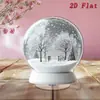 Impresión Plana Transfronteriza 2D Plana Rotación 360 con Escena de Bosque Invernal