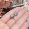 Hermosos pendientes de camelia con gema rosa brillante, diseño chapado en oro de 18 quilates, pendientes de circonita con lazo ligero y fijo de lujo