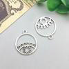 1 nuevo estilo plata antigua oro antiguo aleación simulación retro triángulo ojo redondo colgante colgante accesorios de joyería diy