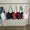 Bolsa grande, casual, estilosa e única; bolsa de ombro de bolinhas nova e fashion; Bolsa tote feminina de verão 2026