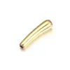 Acero Inoxidable Europeo y Americano Perforado de Lava Codo Colgante DIY Accesorios de Joyería Hechos a Mano Cuerno en Forma de U Colgante de Gota de Agua Brillante