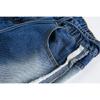 Ouswe Verano Americano Trendy Retro Holgados Lavados Blancos Shorts de Mezclilla Pantalones Cortos de Media Longitud para Hombre Rk200