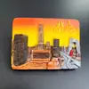 Imán de Nevera de Resina Atardecer de la Ciudad de Pekín Cultural y Creativo Imán Creativo Tridimensional Souvenir de Viaje Pegatina Magnética Manualidades 3D