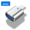 Adaptador OTG tipo C para USB 3.0 tipo fábrica adaptador leve para carro Leitor de Cartão de Pen Drive Recarregável