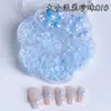 Caja de Flor de Ciruelo con Lazos de Perla, Flores de Dibujos Animados, Pedrería Mixta para Uñas, Decoraciones Brillantes para Uñas, Decoraciones Mixtas al por Mayor