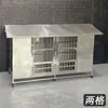 Casa de Cachorro para Exterior Villa de Cachorro em Aço Inoxidável Proteção contra Chuva e Sol Casa de Cachorro Grande Grande Aço Inoxidável 304