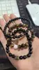 Pulsera Transfronteriza Europea y Americana para Hombre Ojo de Tigre Obsidiana Cabeza de Buda Colgante de Loto Traje Pulsera Amazon Venta Caliente