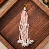 Franja de Contas de Arroz Brocado Song Acessórios DIY Feito à Mão Contas de Cristal Pequeno Pingente Corrente de Celular Simples Chaveiro Ornamento para Pendurar