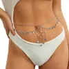 Cadena de Cintura Retro Floral Hueca Transfronteriza Europea y Americana para Mujer, Cadena Corporal para Combinar con Vestidos, Accesorio de Cintura