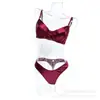 Estilo Europeu e Americano Sexy Mais Vendido Lingerie Francesa Ultra Fina de Cetim, Sutiã com Sustentação e Efeito Levanta-Busto para Seios Grandes