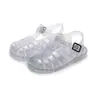 Nuevas Sandalias de Verano para Niños, Zapatos Romanos de Punta Suave para Niñas, Zapatos de Playa de Gelatina con Lentejuelas para Bebé Princesa