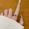 Anillo Exquisito de Estrella Morada de Cinco Puntas "Aurora Morada", Lujo Ligero, Gama Alta, Diseño de Nicho, Anillo de Nuevo Estilo