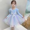 Vestido Princesa Aisha Colorido Novo de Primavera e Outono Manga Longa de Algodão Vestido de Menina Estiloso Fofo