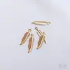 Pingente de Folha Pequena Cor Dourada Real Banhado a Ouro 14K Banhado a Cobre Conserva Cor Pingente Pequeno de Folha Brincos Feitos à Mão DIY Acessórios de Joia