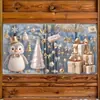 Decoración de Vidrio Electrostática Temática Navideña Pegatinas de Atmósfera para Ventana Guirnalda Dorada Perlada Transfronteriza Regalo