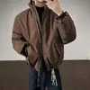 Chaqueta de Vuelo de Trabajo Estilo Americano, Limpia y Elegante, Abrigo de Invierno Grueso para Hombre, Cuello Alto Engrosado, Chaqueta de Invierno Corta