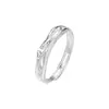 Anillos de Pareja de Plata S999 Plata Pura Minimalistas de Lujo Abiertos para Hombres y Mujeres