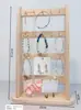 Soporte de Exhibición para Llaveros, Pendientes, Colgantes de Joyería Gancho Perchero de Joyería de Madera Maciza Color Nogal Alta Calidad al por Mayor