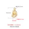Colgante de perla de plata esterlina 925 soporte vacío incrustado turquesa cera de abeja soporte de cuentas redondas collar colgante hebilla accesorios de cuentas redondas para mujer