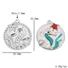 Aço Inoxidável Colorido Pingente Jardim de Monet com Gotejamento de Óleo Pulseira DIY Colar Pingente Estilo Pintura a Óleo Acessórios de Joias Atacado