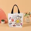 Saco de lona de desenho animado de feliz aniversário para crianças, presente de um ano, bolsa de embalagem de presente impressa, bolsa de algodão portátil