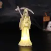 Adorno de Guadaña del Segador de Halloween Nuevo Transfronterizo, Luz Nocturna Brillante, Luz Nocturna de Decoración de Escritorio