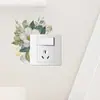 Pegatinas de Interruptor Pintadas con Hojas de Planta Verdes para Dormitorio, Sala de Estar, Vestíbulo, Pegatinas Decorativas para el Hogar, Pegatinas de PVC al por Mayor con Diseños Personalizados