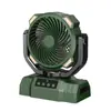 Venta directa de fábrica: ventilador de camping de gran capacidad con luz nocturna, ventilador portátil con power bank, ventilador para tienda de campaña, batería de larga duración